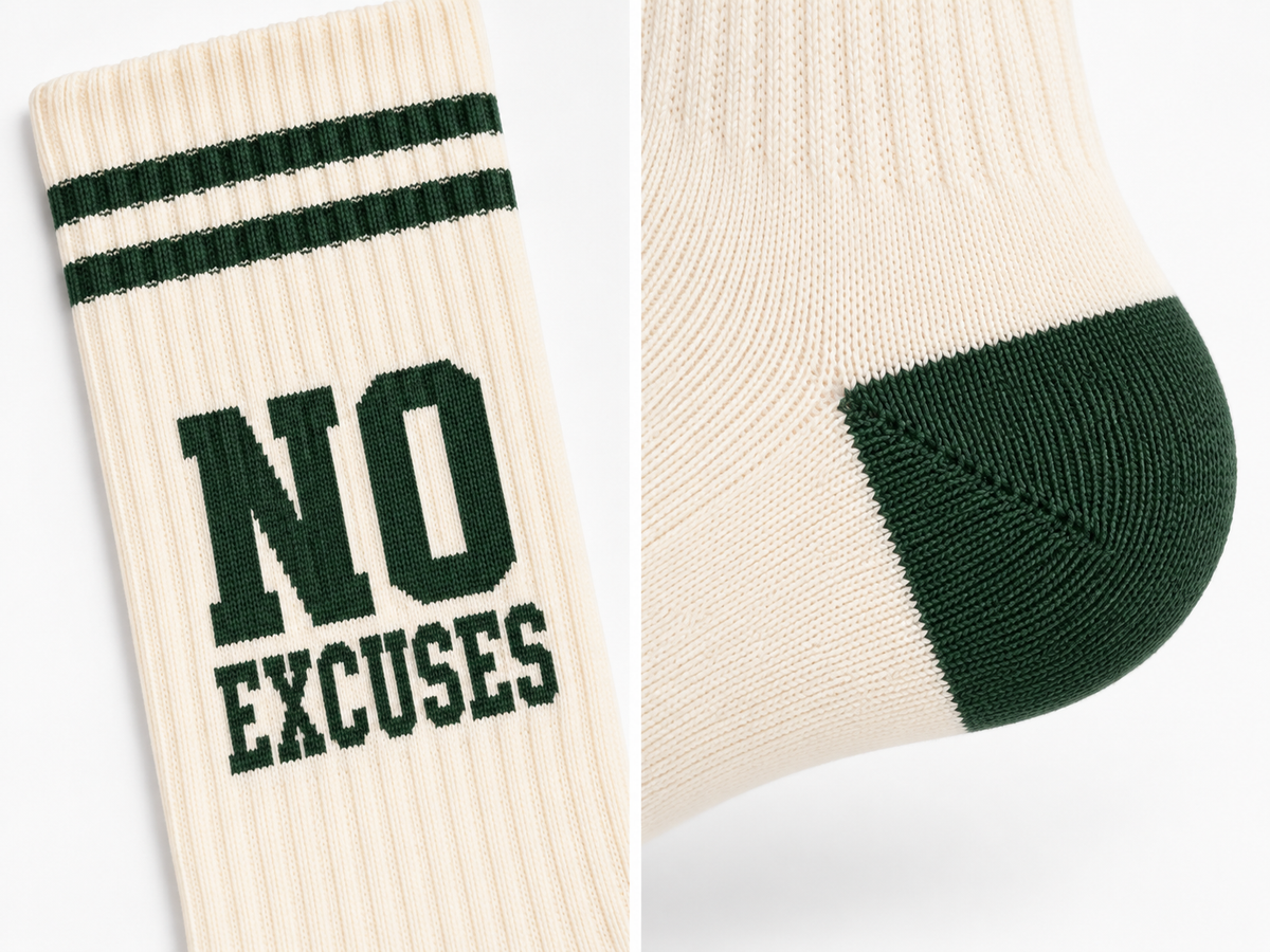 No Excuses sportsokken, details